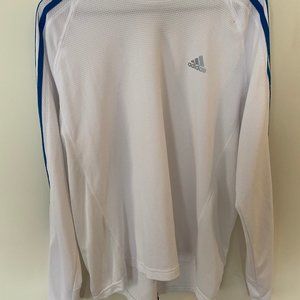 Adidas ClimaCool White Blue Running Shirt Large